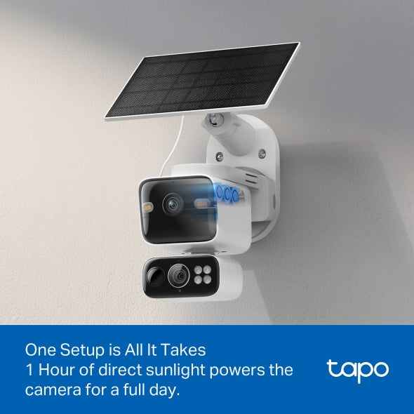 2K+2K Doble Lente 360° Cámara Solar | Tapo C645D KIT