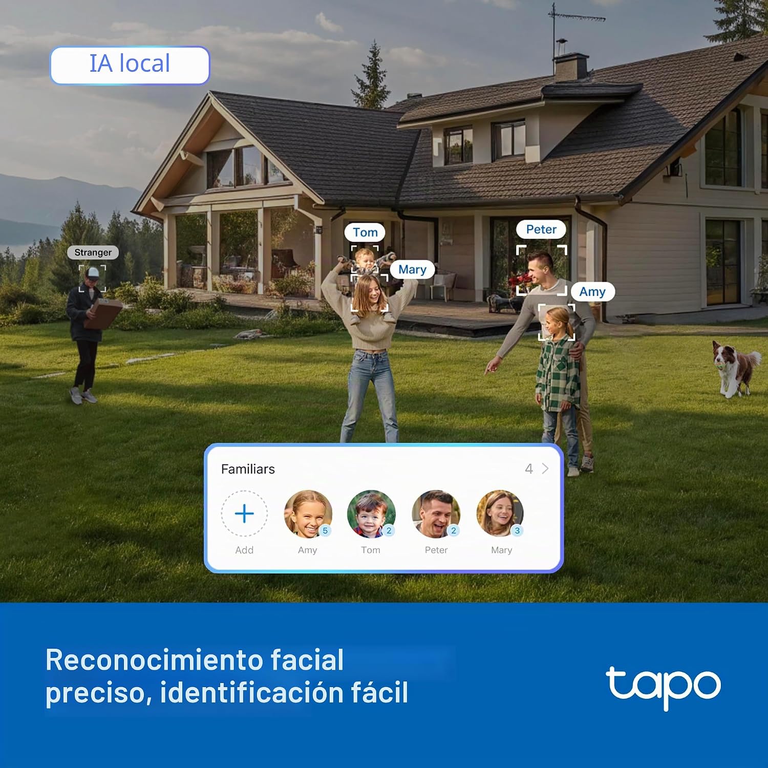 Sistema de reconocimiento facial de alta precisión e identificación de miembros del hogar con Tapo C665G KIT.