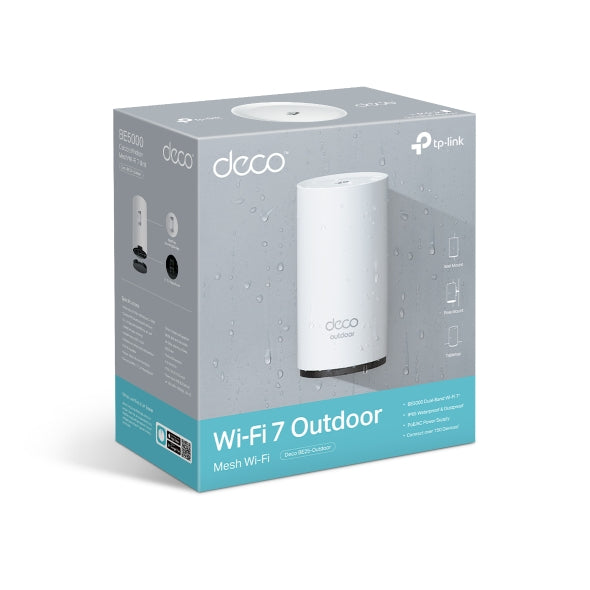 Deco BE25-Outdoor | Router Wi-Fi 7 Mesh BE3600 para Exteriores/Interiores