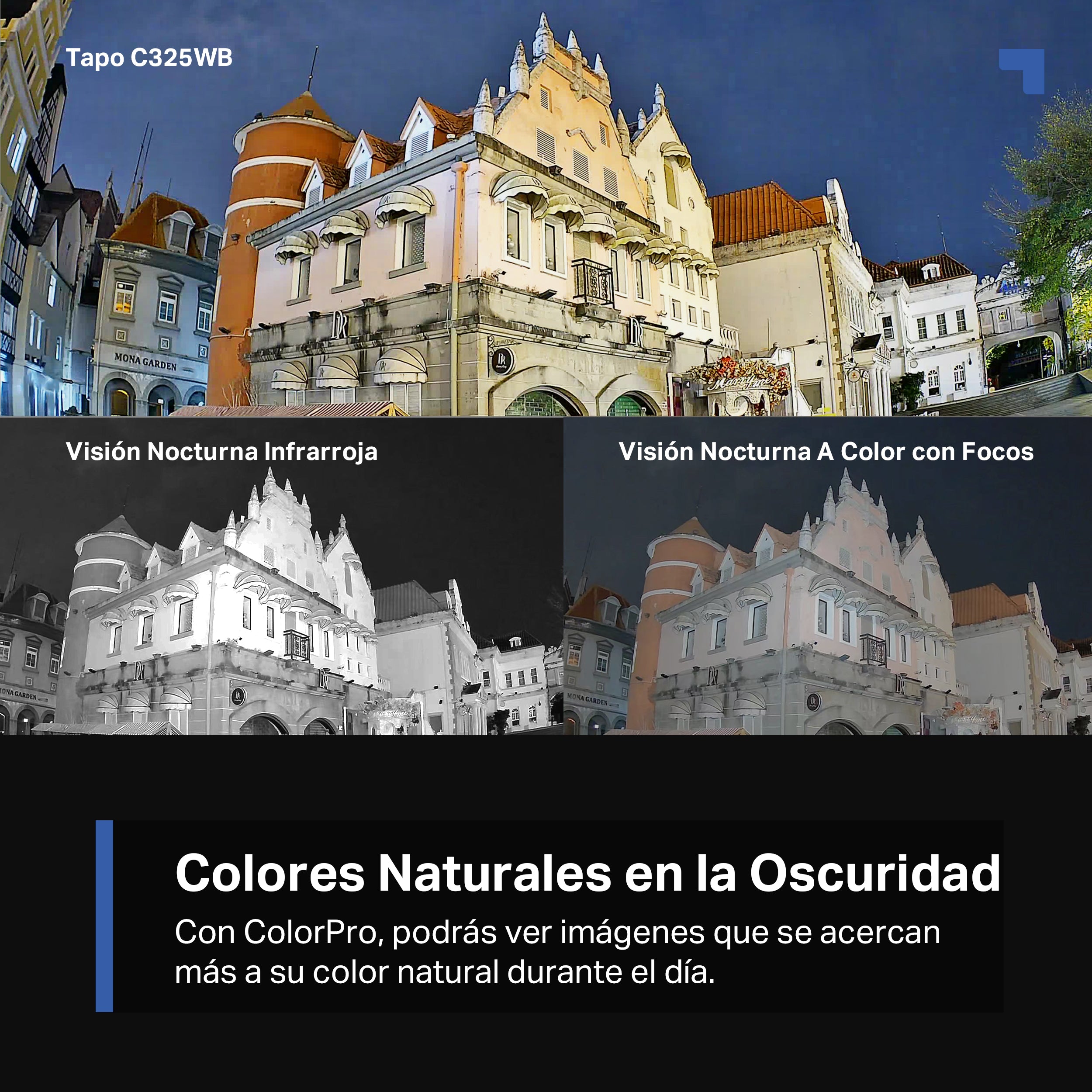 TAPO C325WB - Cámara de Vigilancia Wi-Fi para Exterior, 2K QHD, Visión Nocturna ColorPro