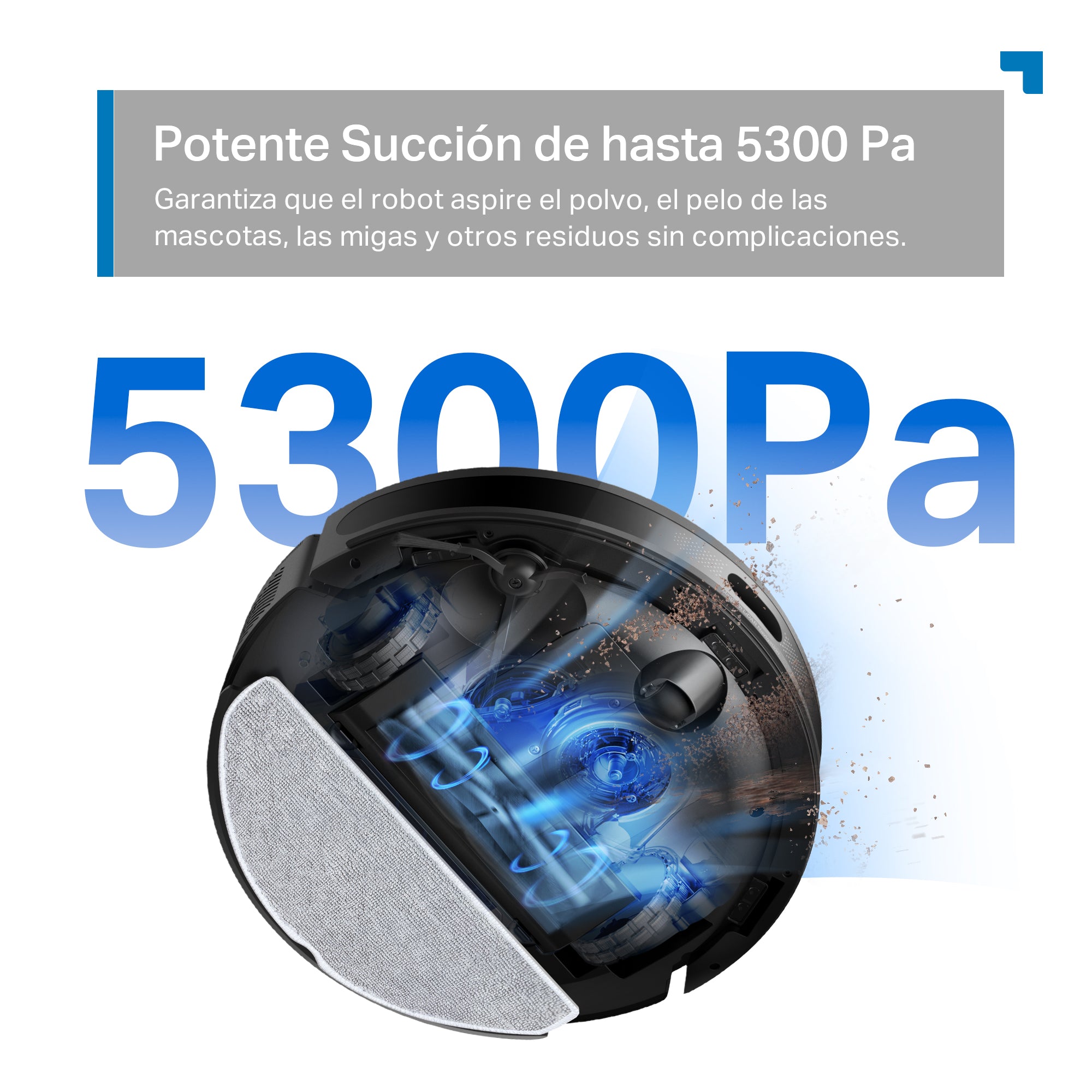 Tapo RV20 Max Plus - Robot Aspirador y Friegasuelos MagSlim™ con 5300Pa de Succión y Base de Autovaciado Inteligente