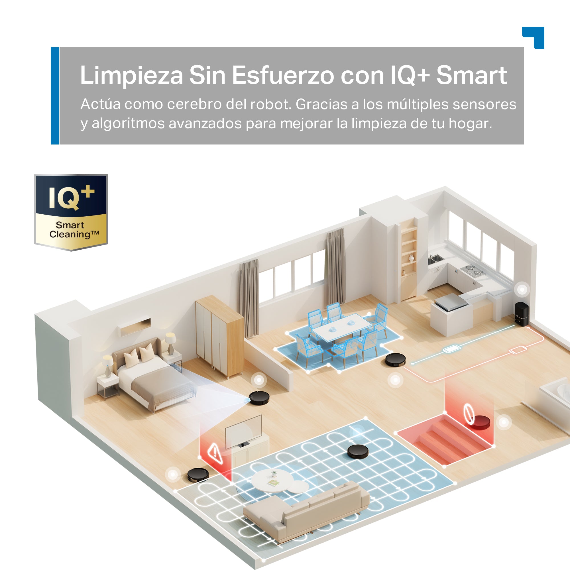Tapo RV20 Max Plus - Robot Aspirador y Friegasuelos MagSlim™ con 5300Pa de Succión y Base de Autovaciado Inteligente