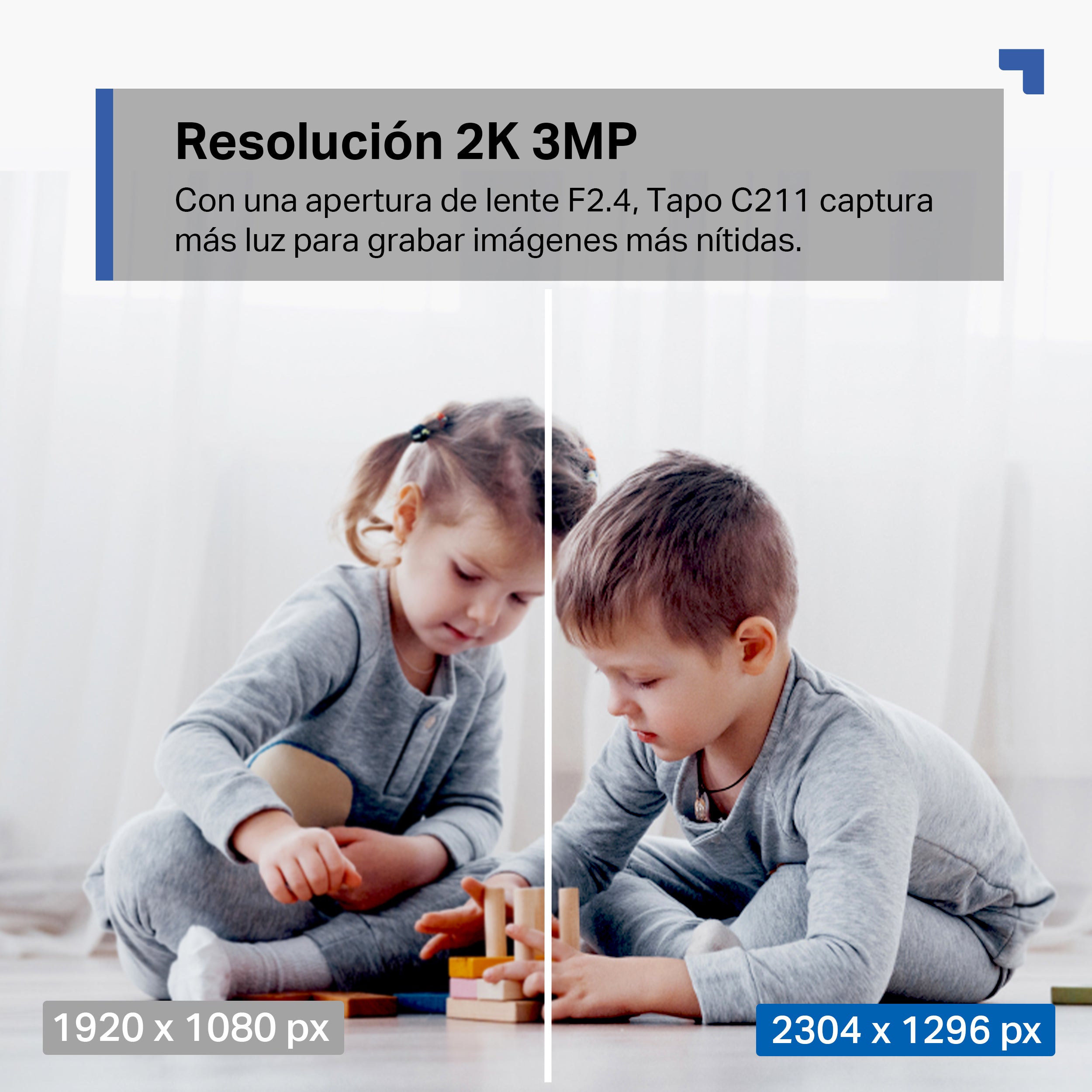 TAPO C211 - Cámara de Vigilancia Wi-Fi Inteligente, Rotación 360º, 2K 3MP, Detección IA, Visión Nocturna, Modo Privacidad, Color Negro