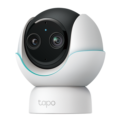 Tapo C840 - Cámara de Vigilancia para Bebé  Doble Lente 2K 3MP + 1080p, 360º, Visión Nocturna a Color, Detección IA Gratuita