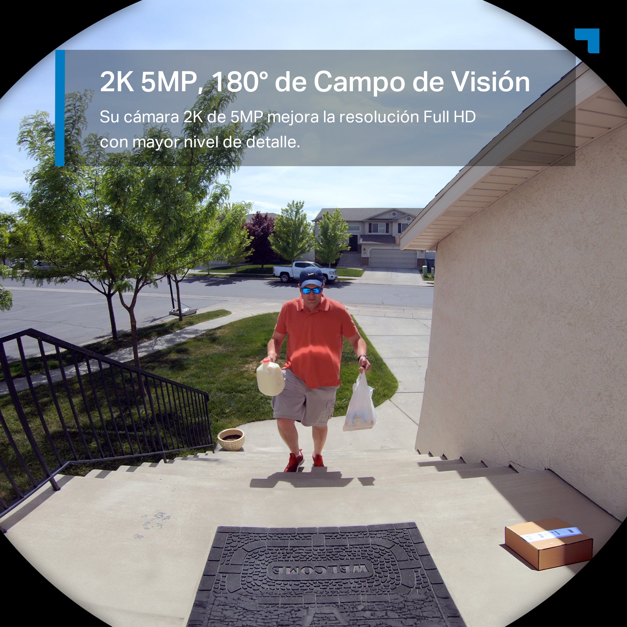 Tapo D235 - Timbre Inteligente con Video 2K 3MP, Visión Nocturna a Color, Protección IP66, Batería 10000mAh