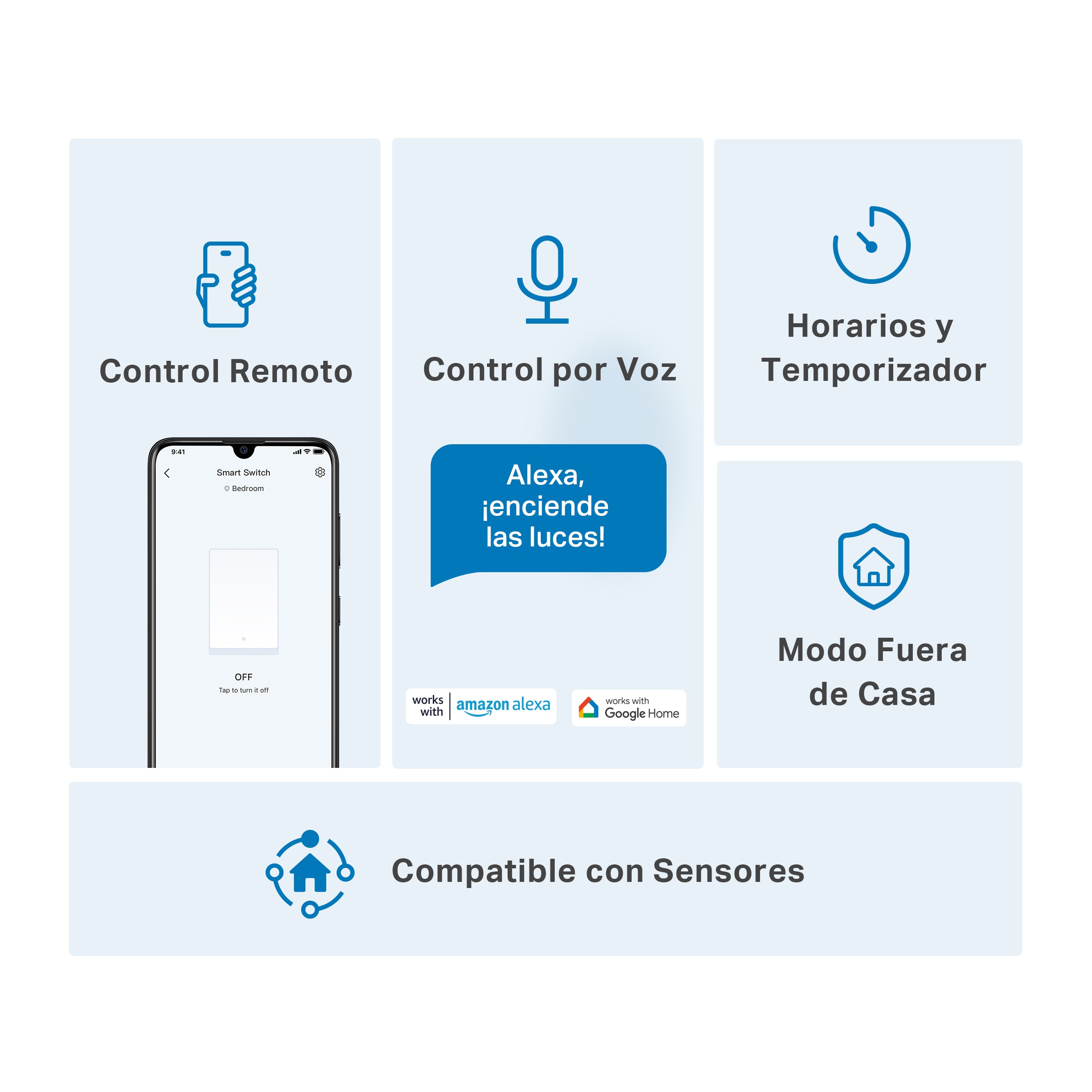 Tapo S220 - Interruptor Inteligente de pared para la luz, Control App Tapo, Control por Voz, Programa Horarios, Modo Ausente