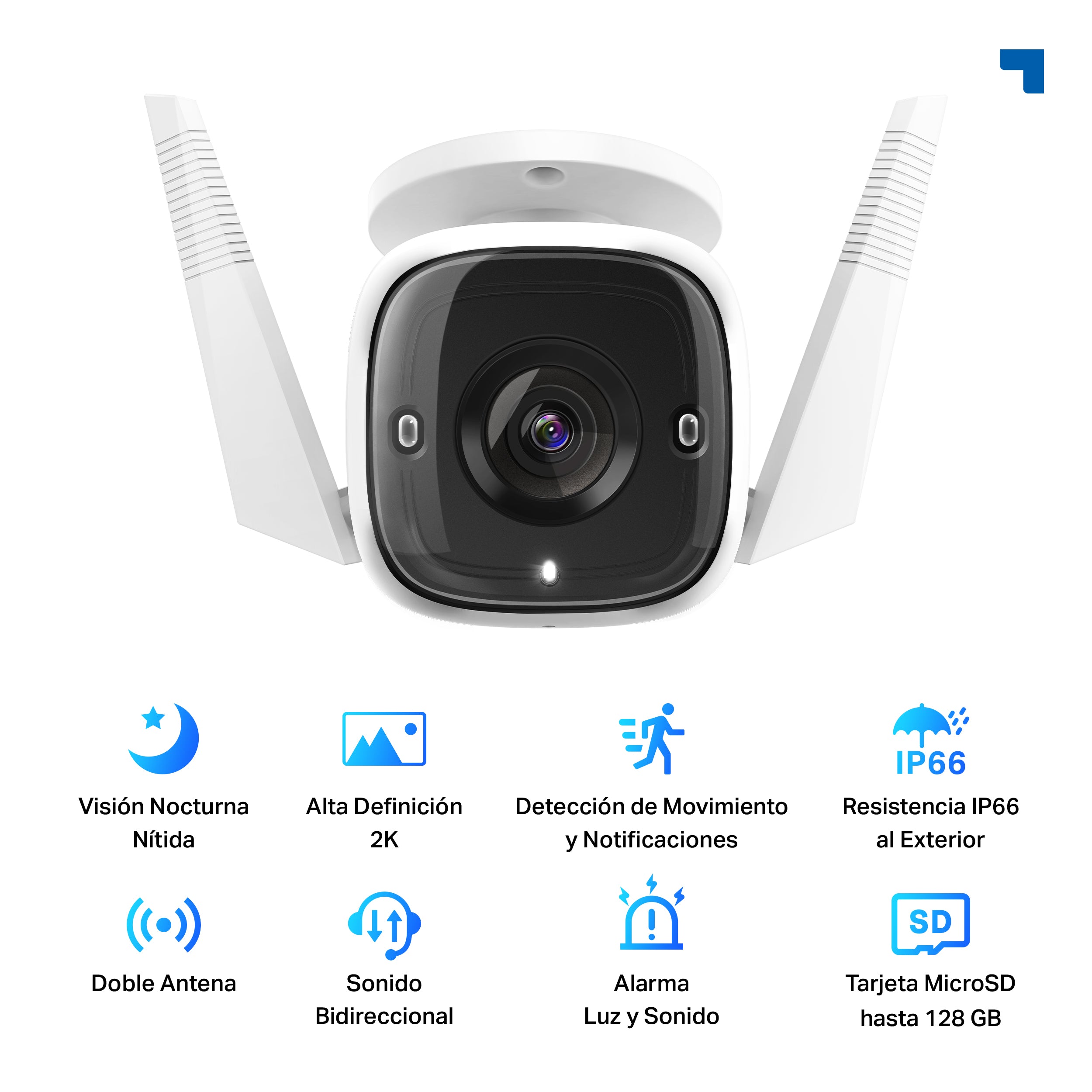 Tapo C310 - Cámara inteligente Wi-Fi de Vigilancia para Exterior 360º, 1080p, Detección IA