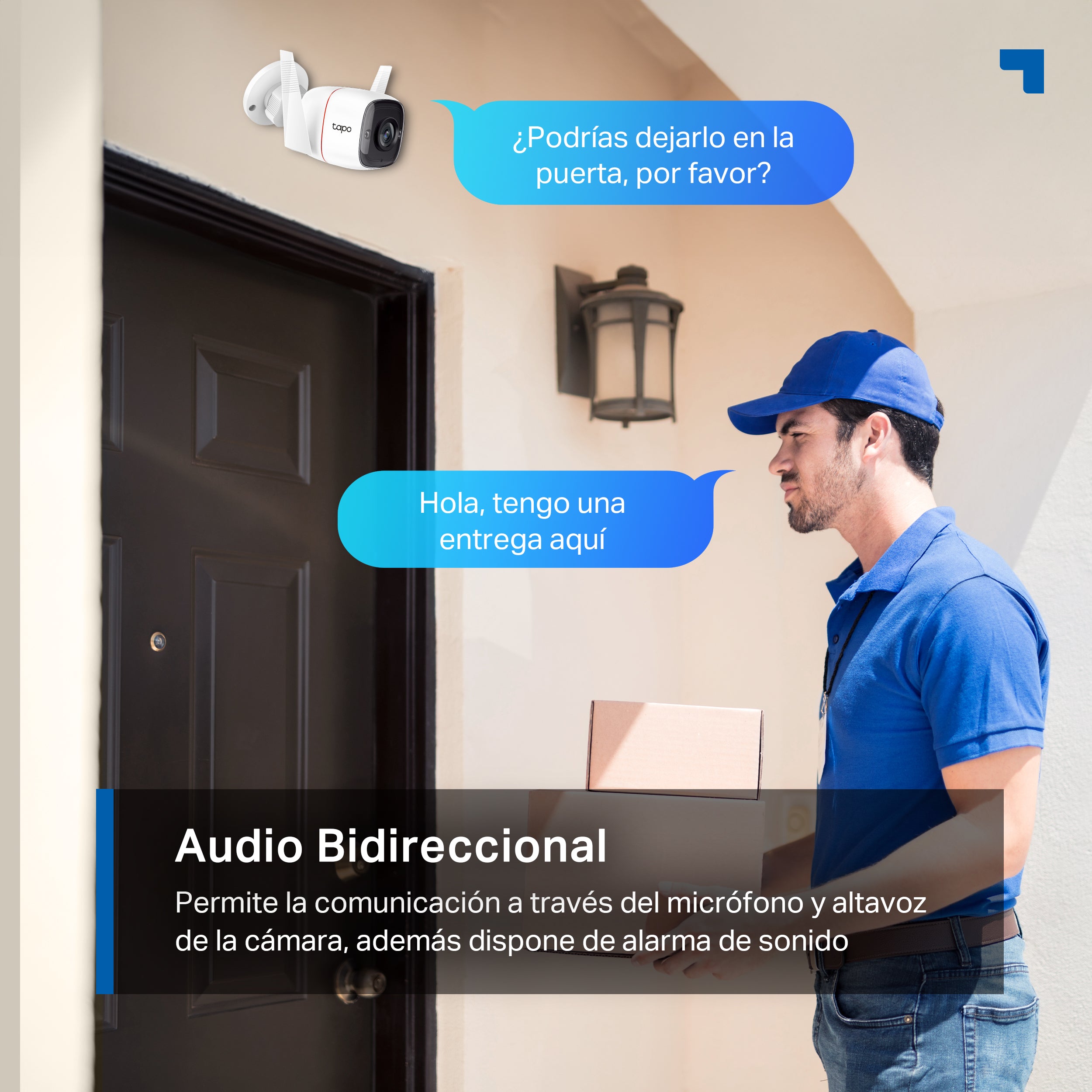Tapo C310 - Cámara inteligente Wi-Fi de Vigilancia para Exterior 360º, 1080p, Detección IA