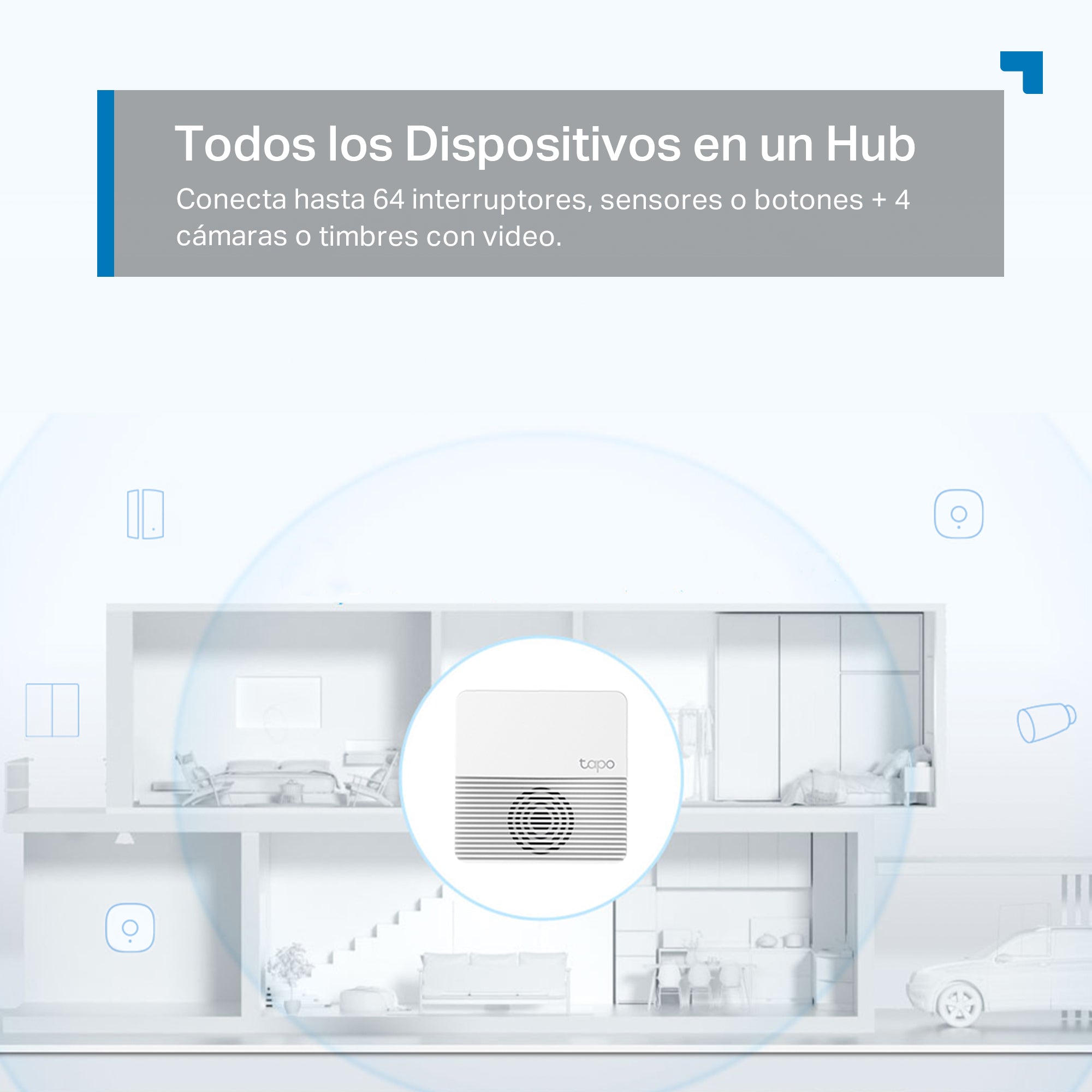 Tapo H200 - Hub Inteligente Tapo, Alarma y Timbre Inteligentes, Conecta hasta 64 Dispositivos