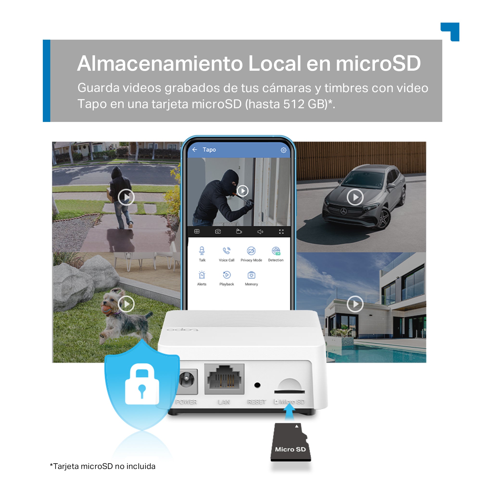 Tapo H200 - Hub Inteligente Tapo, Alarma y Timbre Inteligentes, Conecta hasta 64 Dispositivos