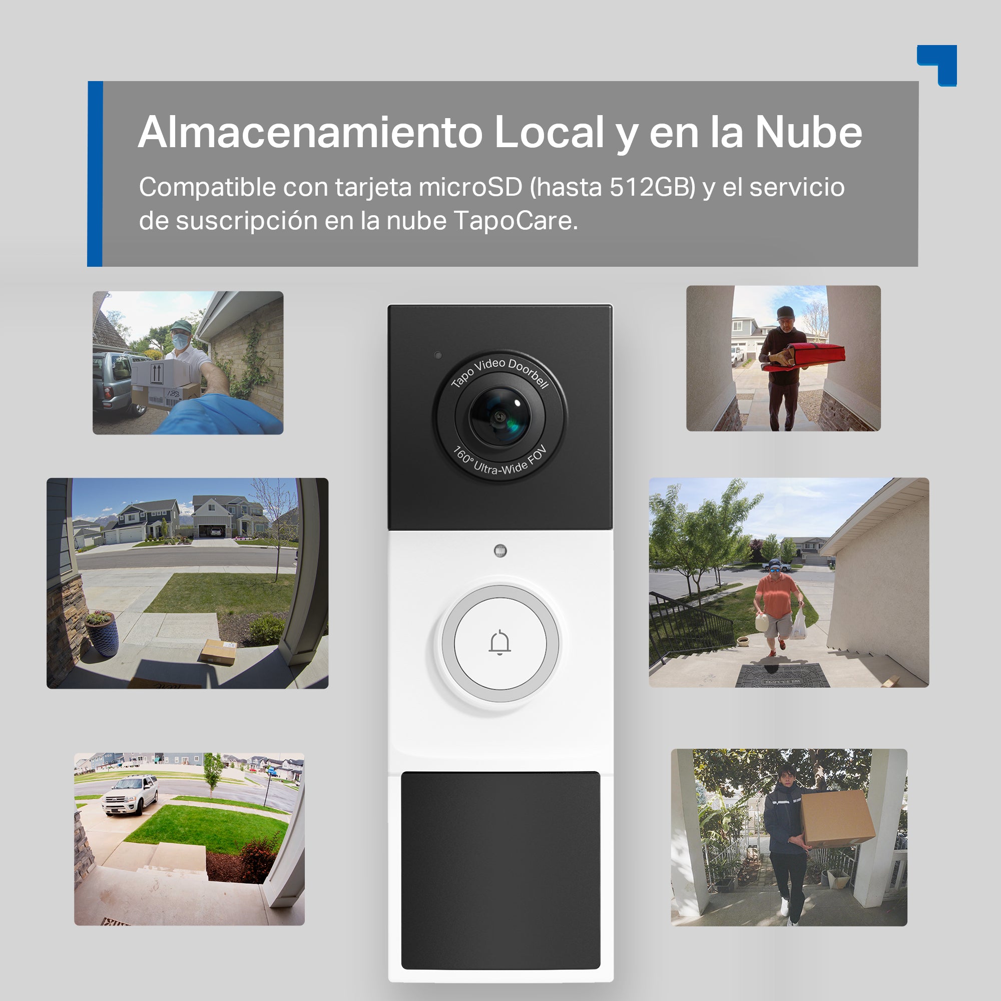 Tapo D210 - Timbre Inteligente  con Video 2K 3MP, Visión Nocturna a Color, Protección IP65