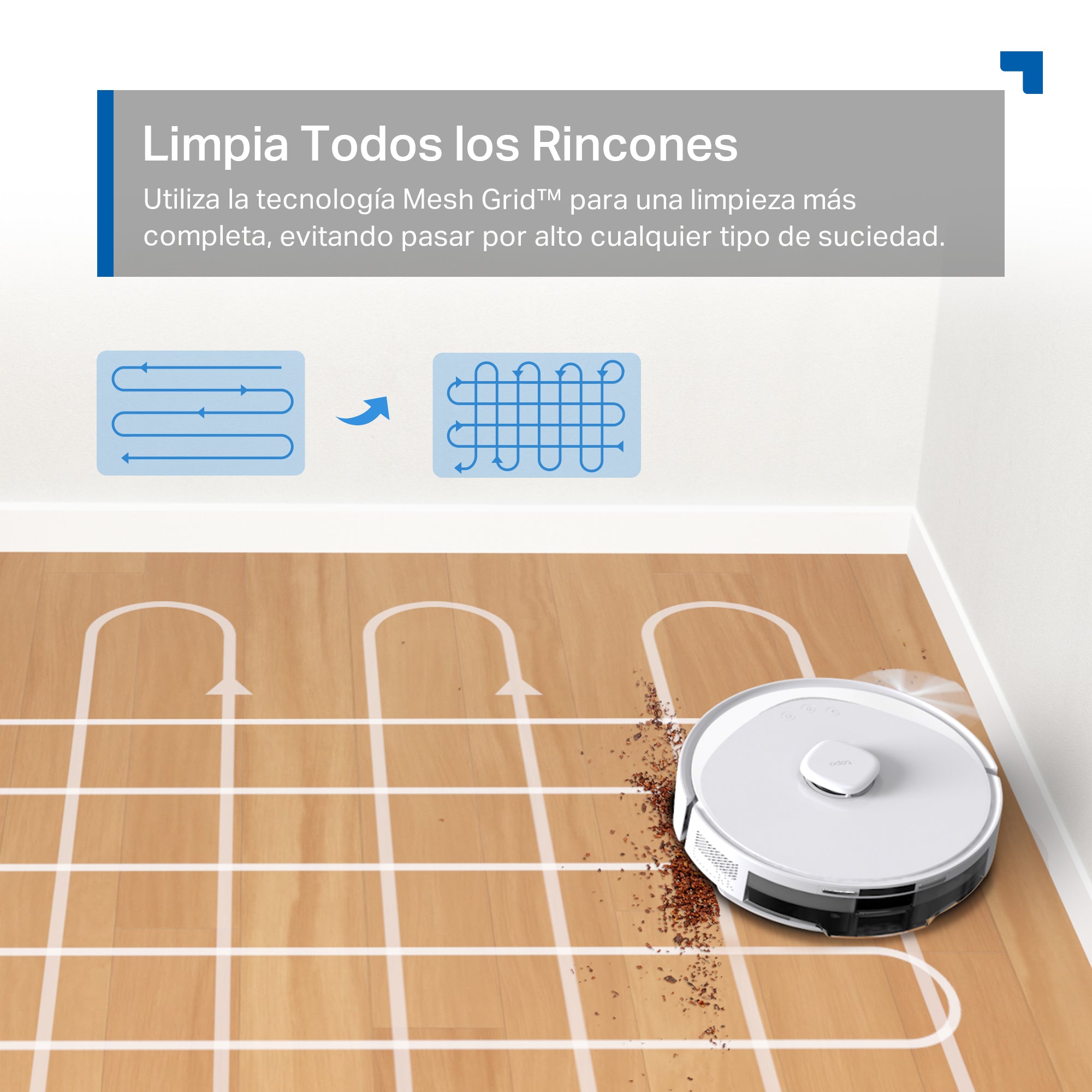 Robot aspirador Tapo RV30 Max Plus White limpia eficazmente en cada esquina
