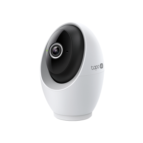 Tapo C260 cámara de seguridad interior 4K, vista frontal con lente y sensor de luz