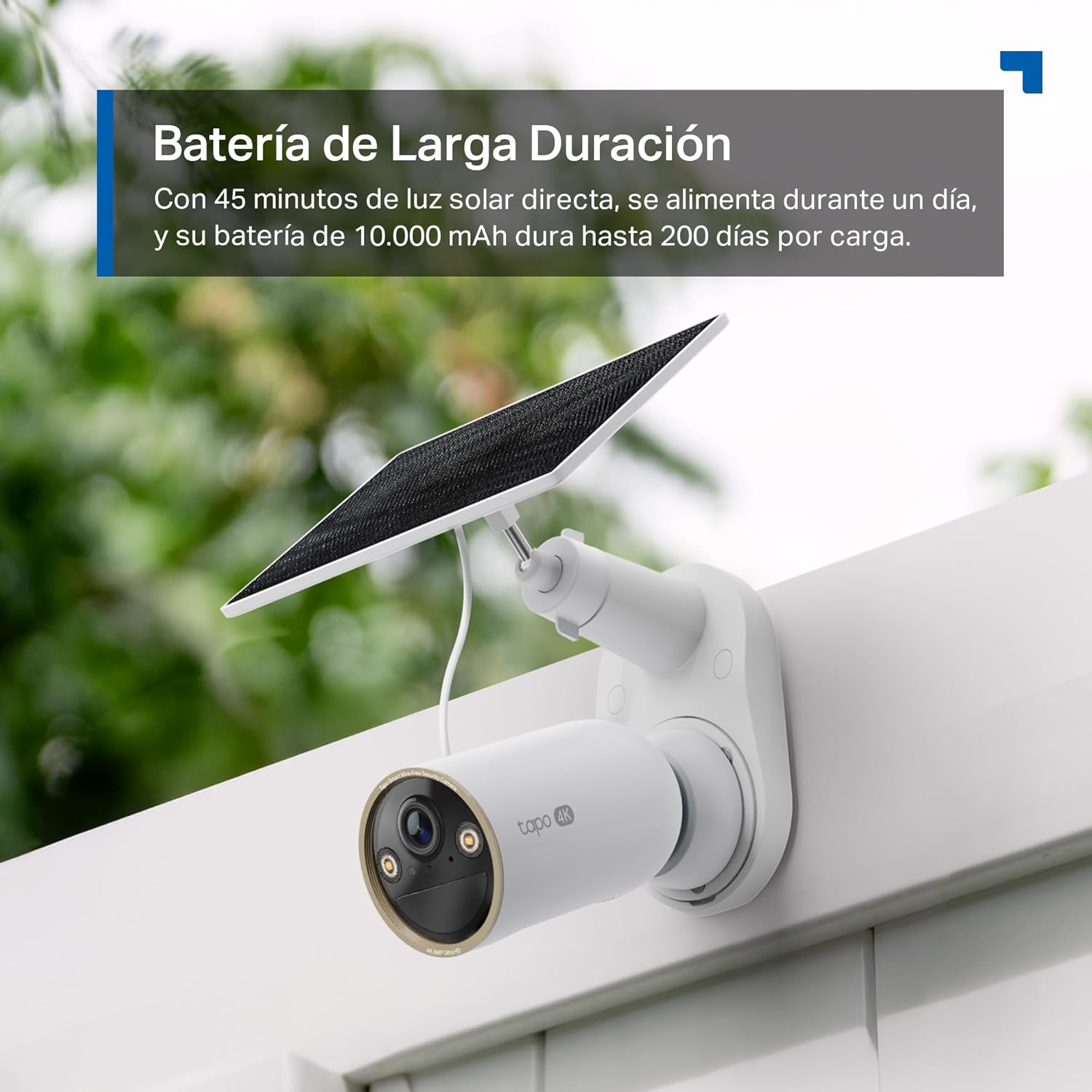 Tapo C460 Kit cámara de vigilancia 4K con panel solar y batería recargable