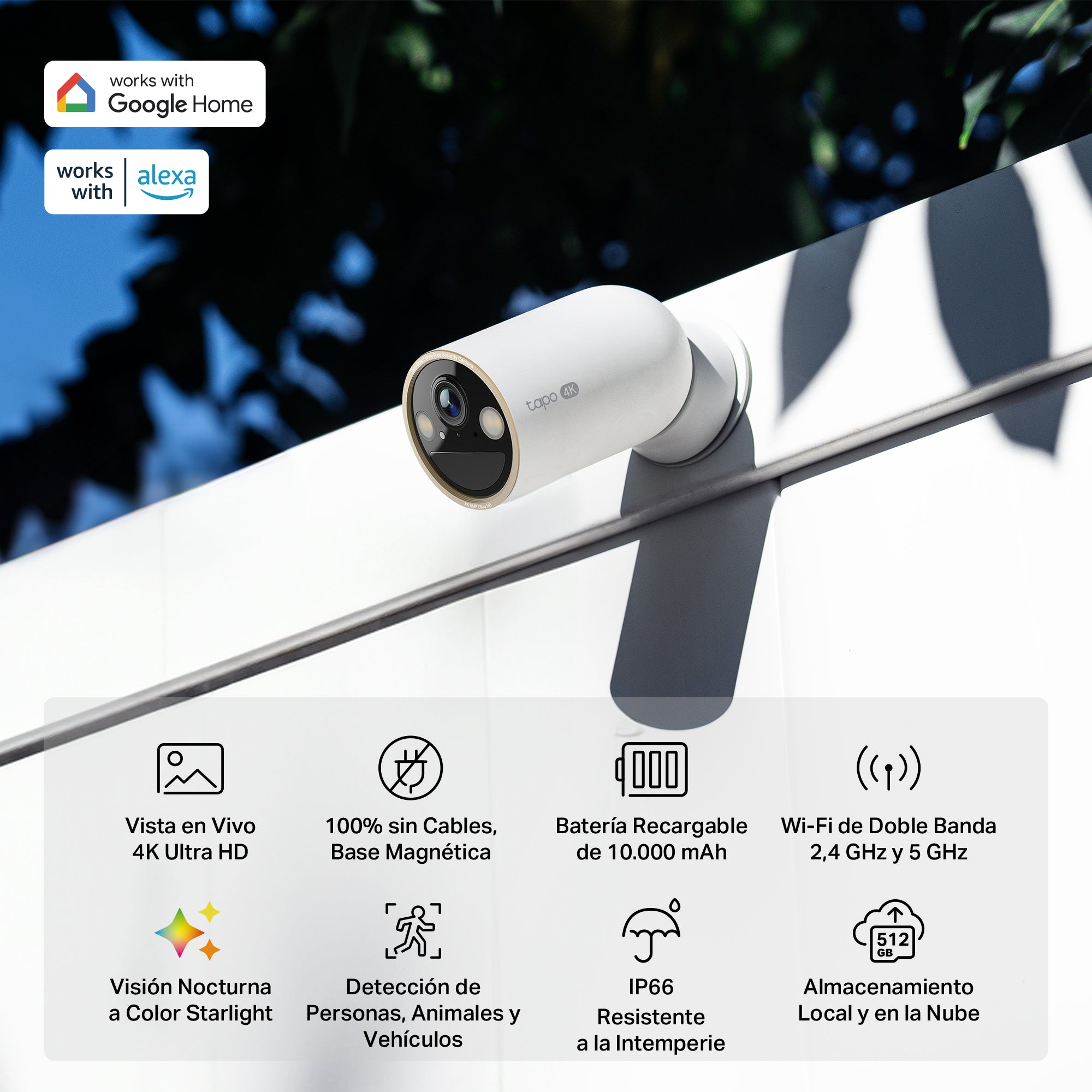 Tapo C460 con WiFi de doble banda 5 GHz y 2,4 GHz para mayor cobertura y velocidad