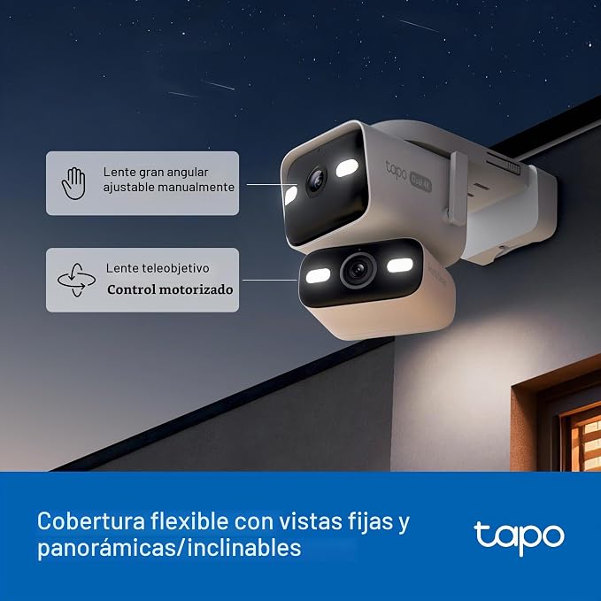 4K Doble Lente Cámara Exterior 360° con IA | Tapo C575D
