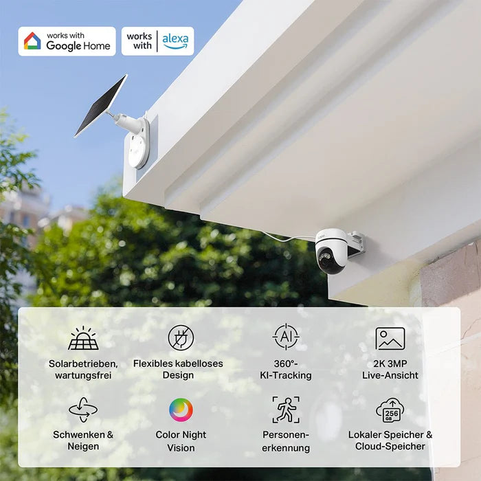 2K 3MP 360° Cámara Solar | Tapo C610 KIT