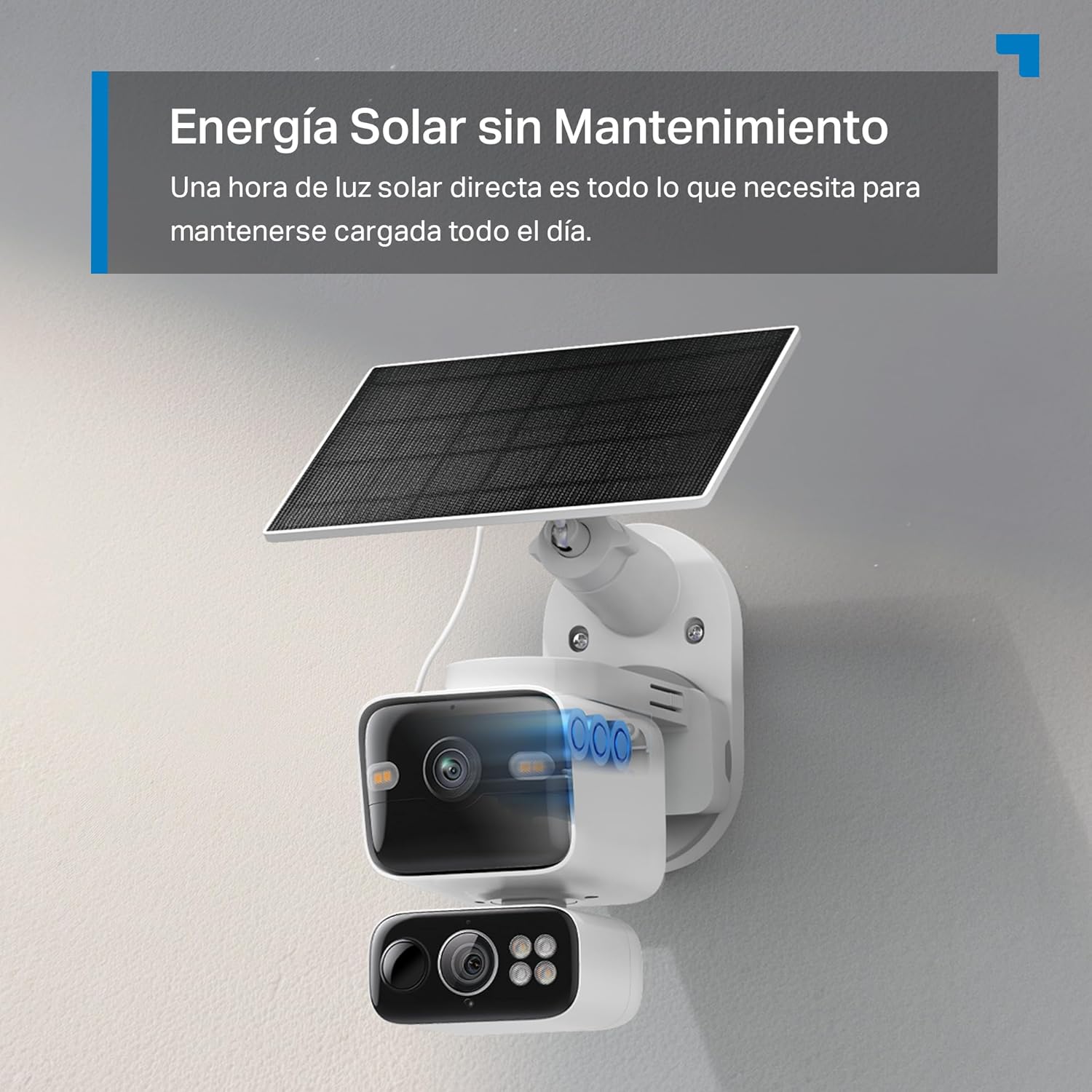 Tapo C645D KIT con energía solar para mantener la cámara cargada durante todo el día con luz solar directa