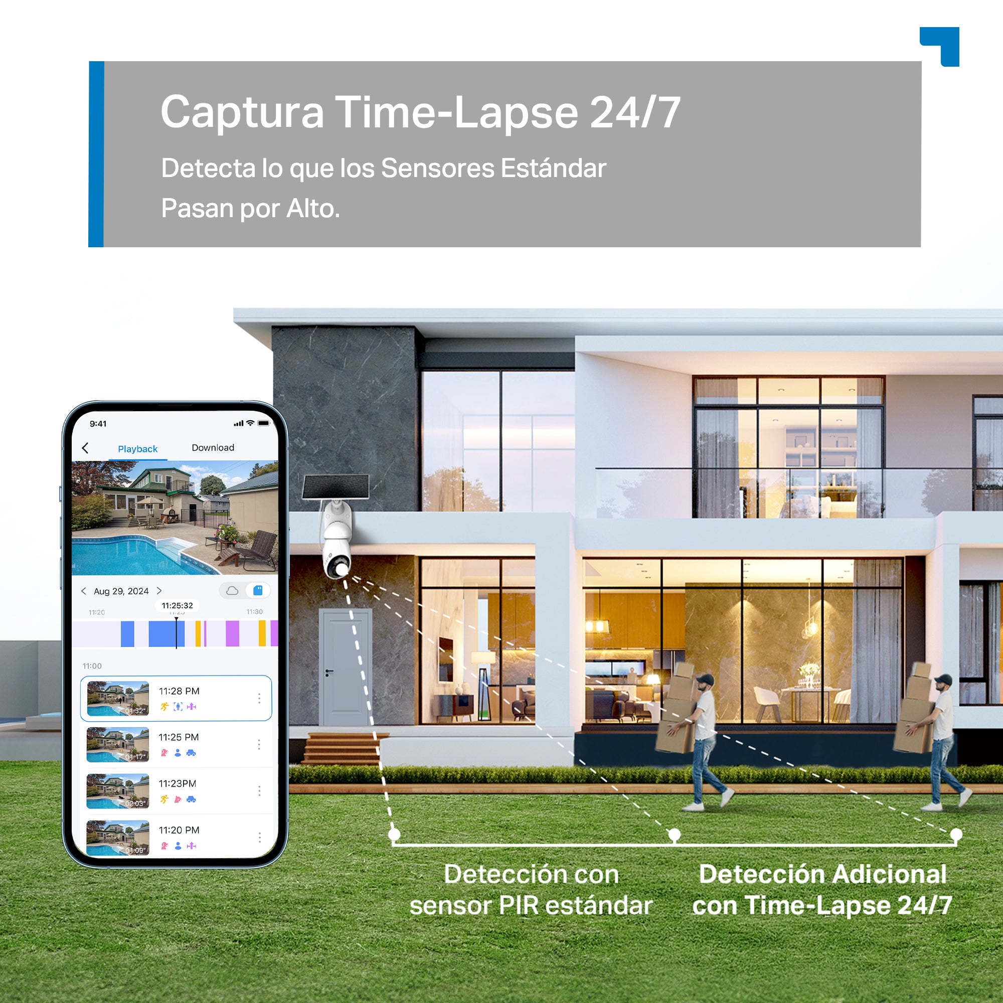 Tapo C660 Kit cámara solar 4K con rotación 360 grados y panel solar incluido y captura con tiempo-lapse 24/7