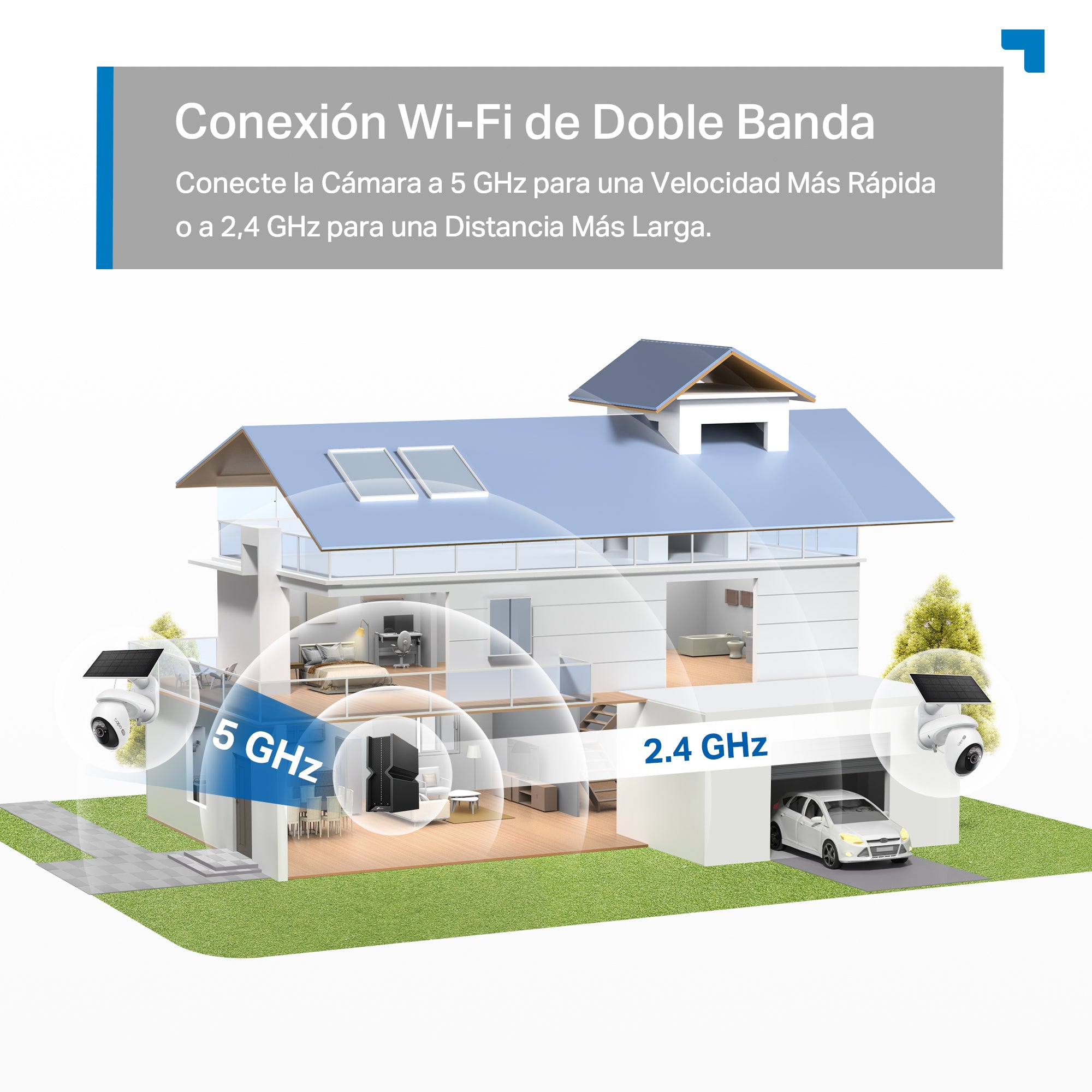 Tapo C660 Kit cámara solar 4K con rotación 360 grados y panel solar incluido y con wifi de doble banda