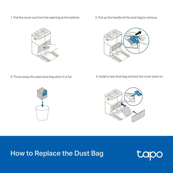 Tapo RVA210 | Bolsas de polvo desechables para Tapo RV50 Pro Omni
