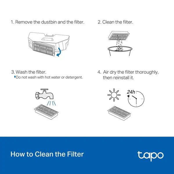 Tapo RVA520 | Kit de filtros HEPA de repuesto para Tapo RV50 Pro Omni