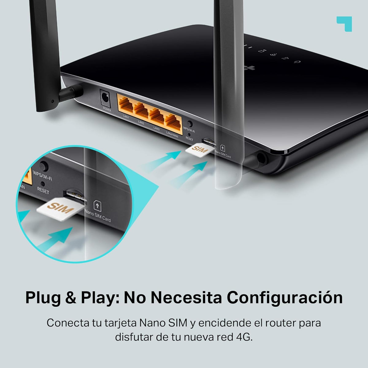 Router 4G LTE AC750 con Wi-Fi 5 y Gigabit Ethernet | Archer MR202
