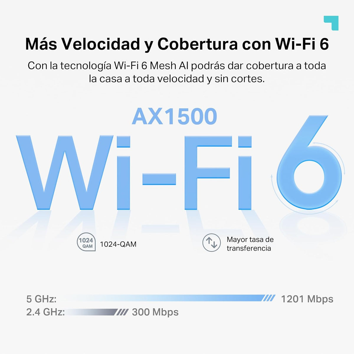 Sistema Wi-Fi 6 Mesh AX1500 para toda la casa hasta 360 m² | Deco X1500 (2-pack)