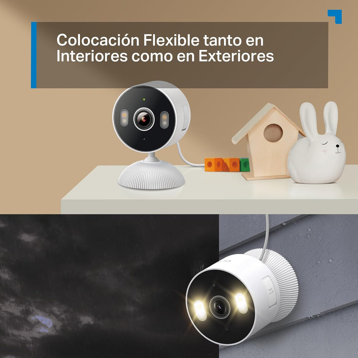 Cámara de Seguridad Wi-Fi Interior/Exterior 2K 3MP con Visión Nocturna a Color | Tapo C113