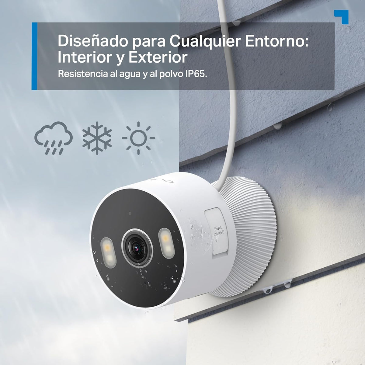 Cámara de Seguridad Wi-Fi Interior/Exterior 2K 3MP con Visión Nocturna a Color | Tapo C113