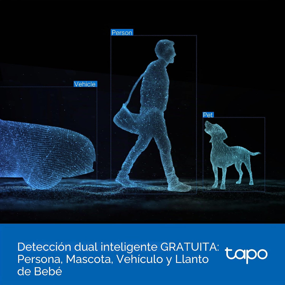 Cámara de Seguridad Interior de Doble Lente 2K con Pan/Tilt y Seguimiento IA | Tapo C245D