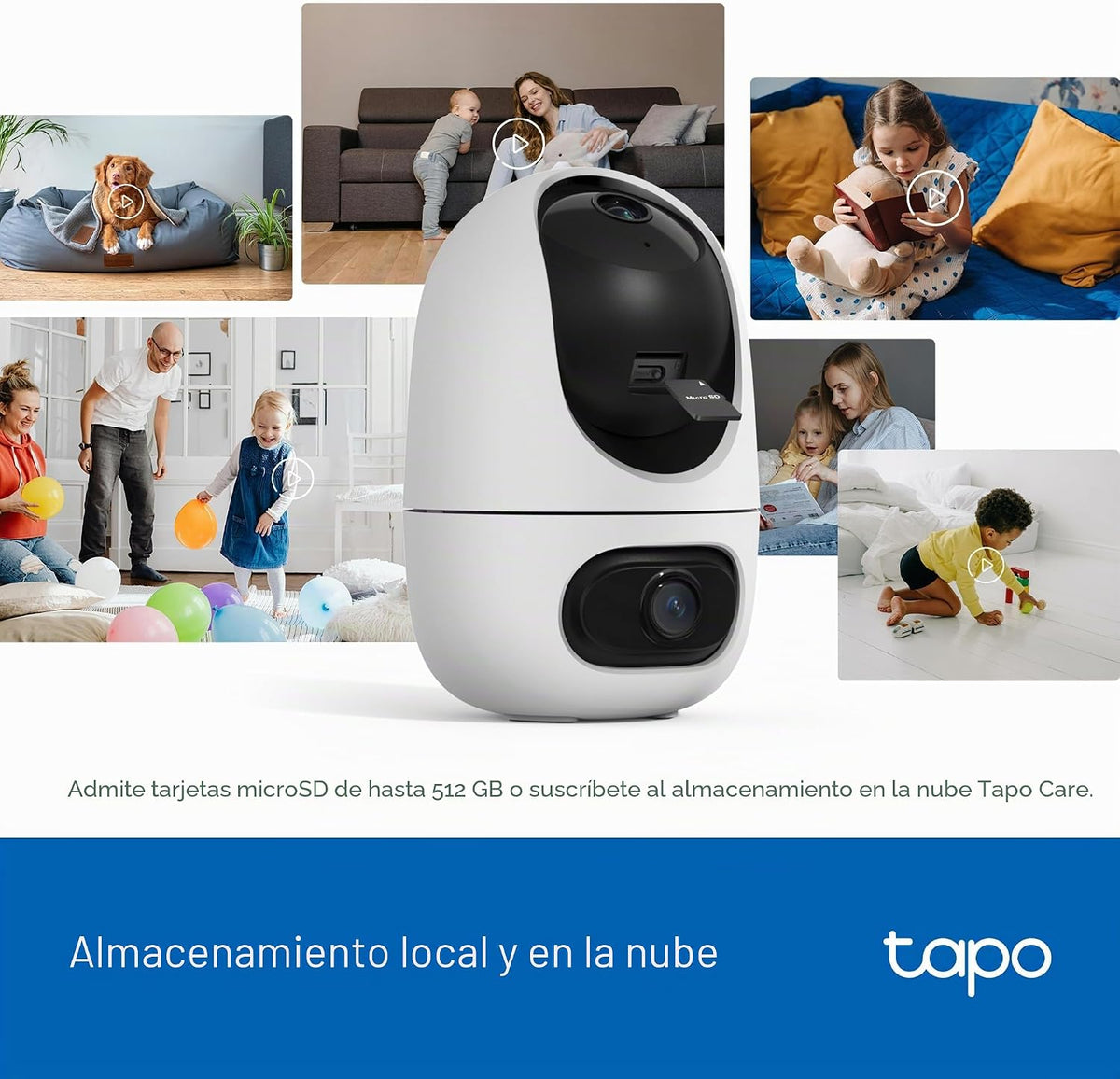 Cámara de Seguridad Interior de Doble Lente 2K con Pan/Tilt y Seguimiento IA | Tapo C245D