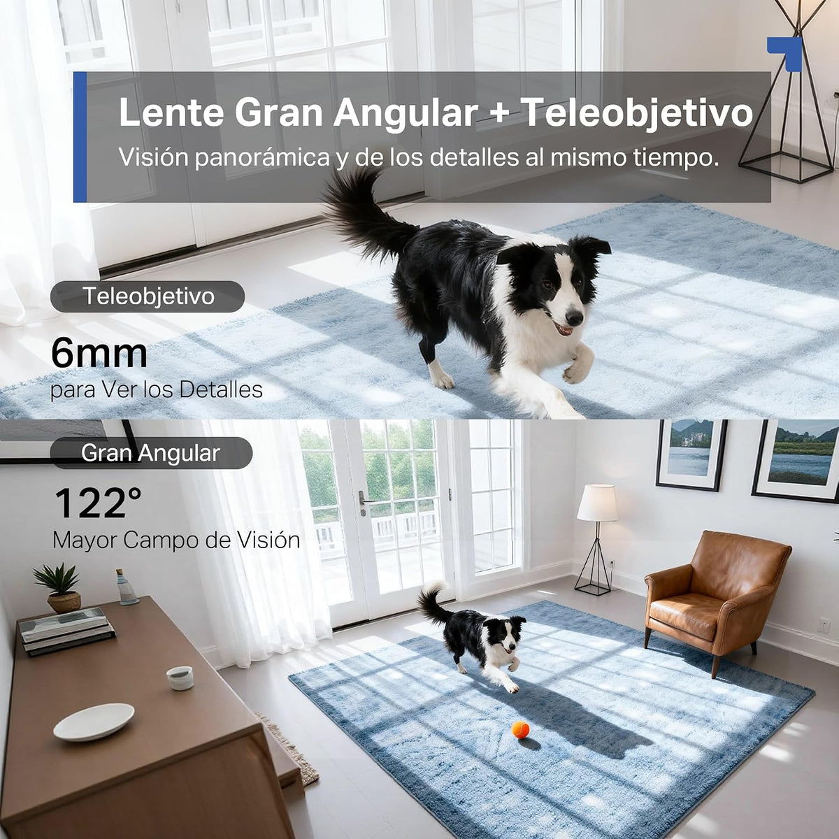Cámara de Seguridad Interior de Doble Lente 2K con Pan/Tilt y Seguimiento IA | Tapo C245D