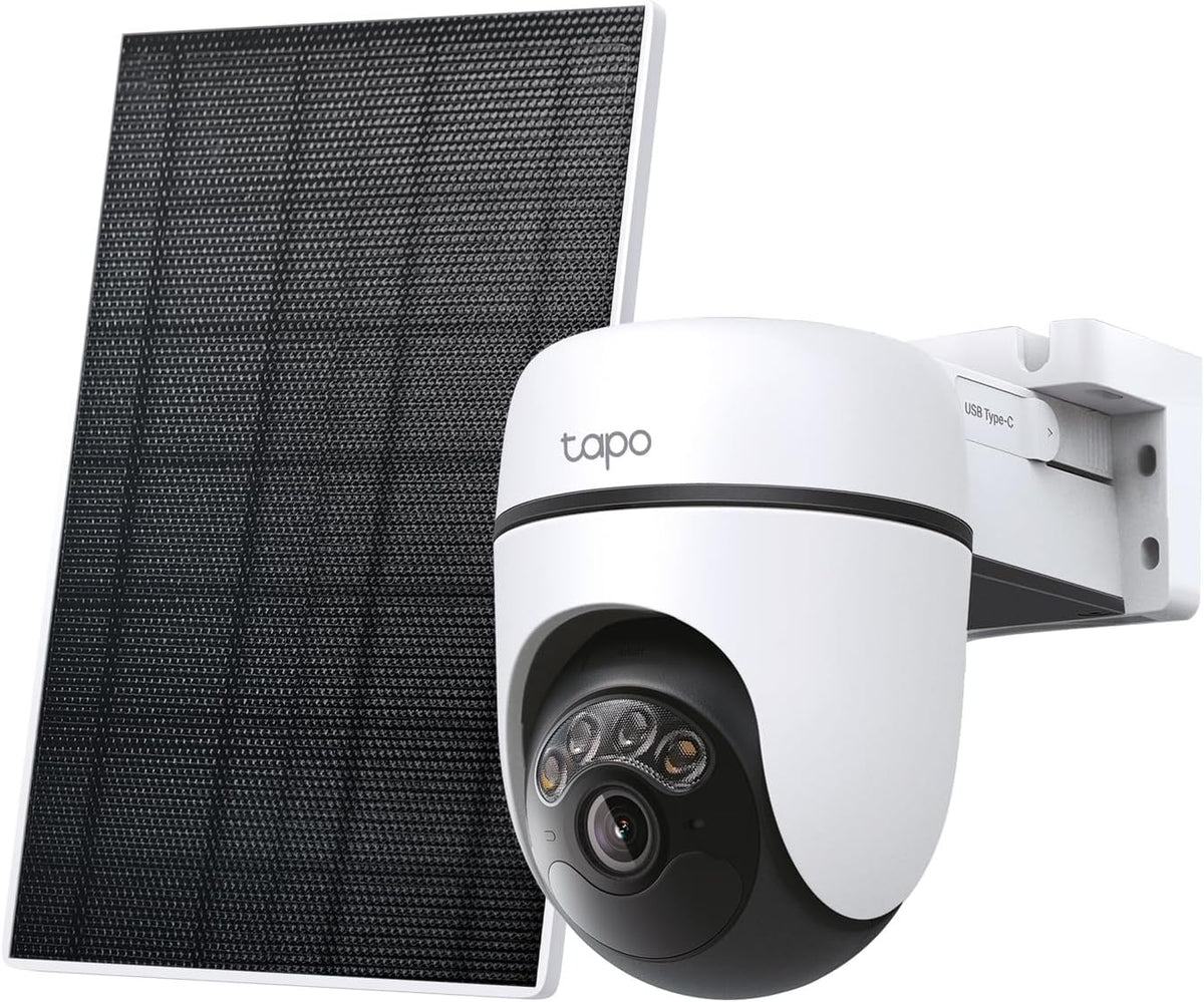 Cámara Exterior Solar 3K 5MP Wi-Fi 360° con Seguimiento IA | Tapo C630 KIT