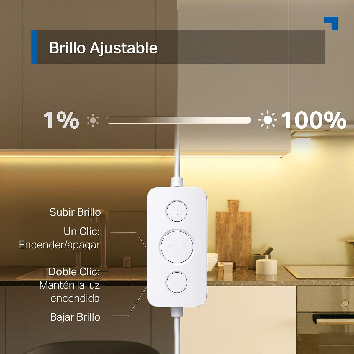 Tira de Luz LED Wi-Fi Inteligente de 6 m con Doble Sensor de Movimiento | Tapo L901-6