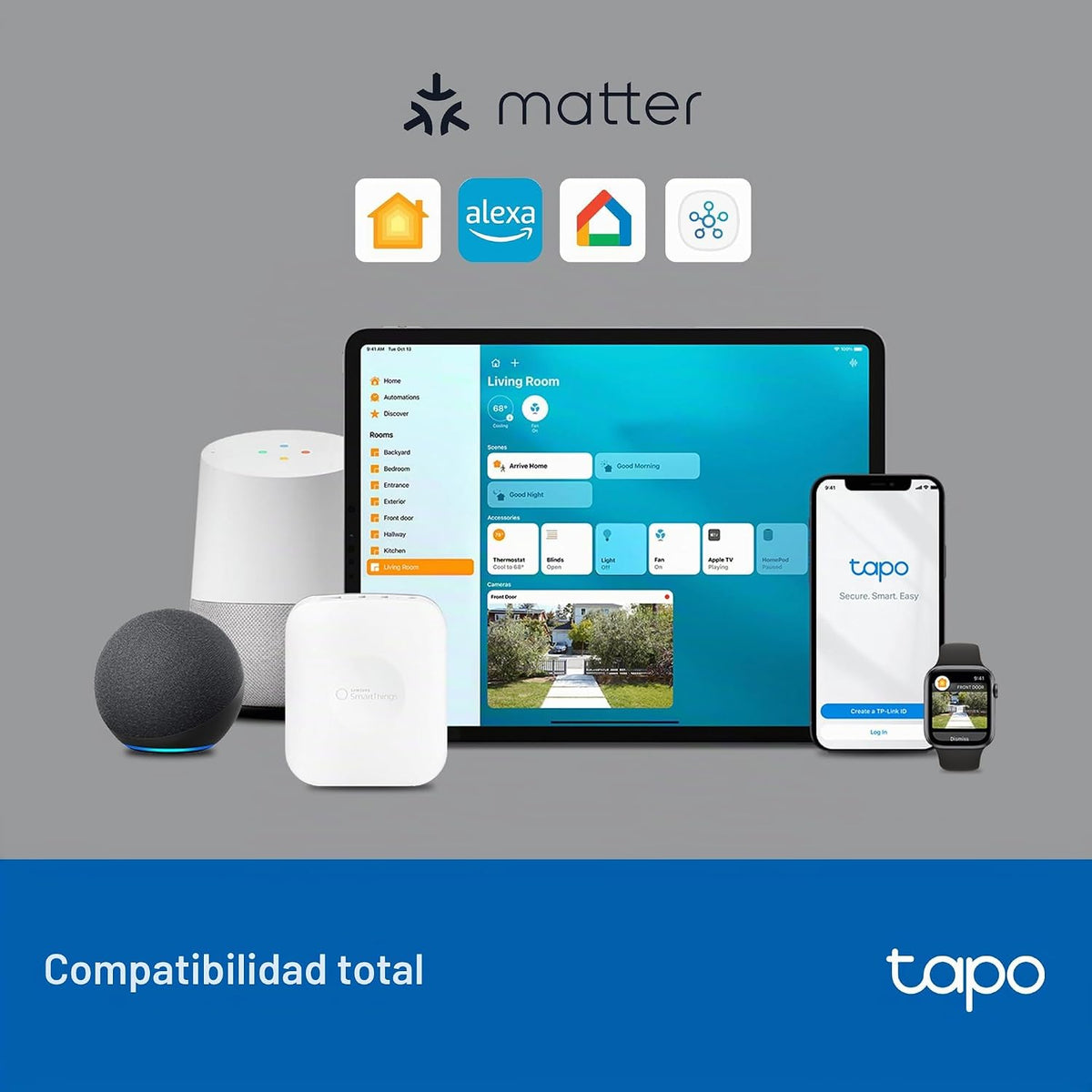 Tira de Luz LED Wi-Fi Inteligente de 6 m con Doble Sensor de Movimiento | Tapo L901-6