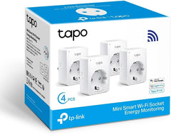 Enchufe Inteligente Wi-Fi con Monitorización de Energía, Pack de 4 | Tapo P110 (4-Pack)