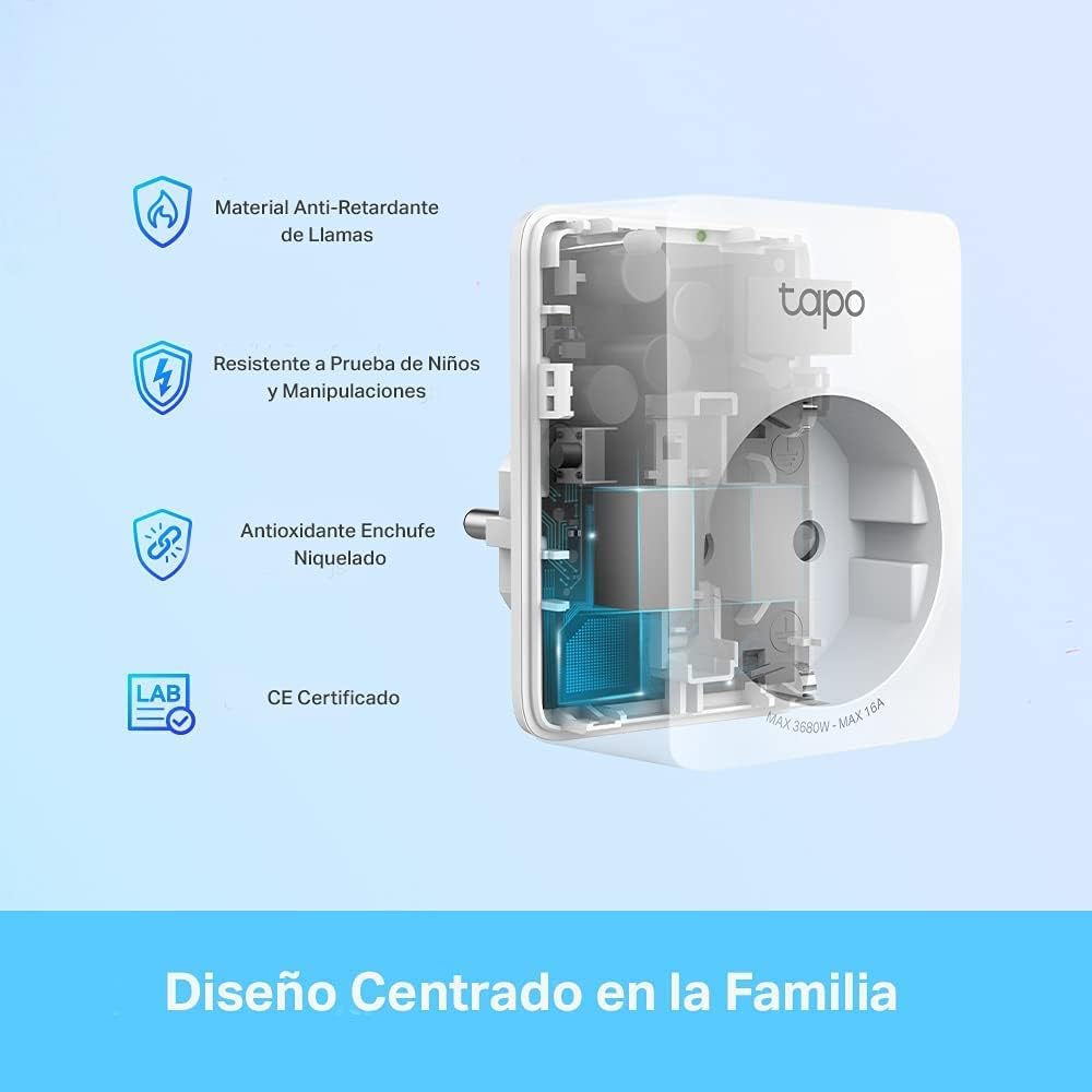 Enchufe Inteligente Wi-Fi con Monitorización de Energía, Pack de 4 | Tapo P110 (4-Pack)