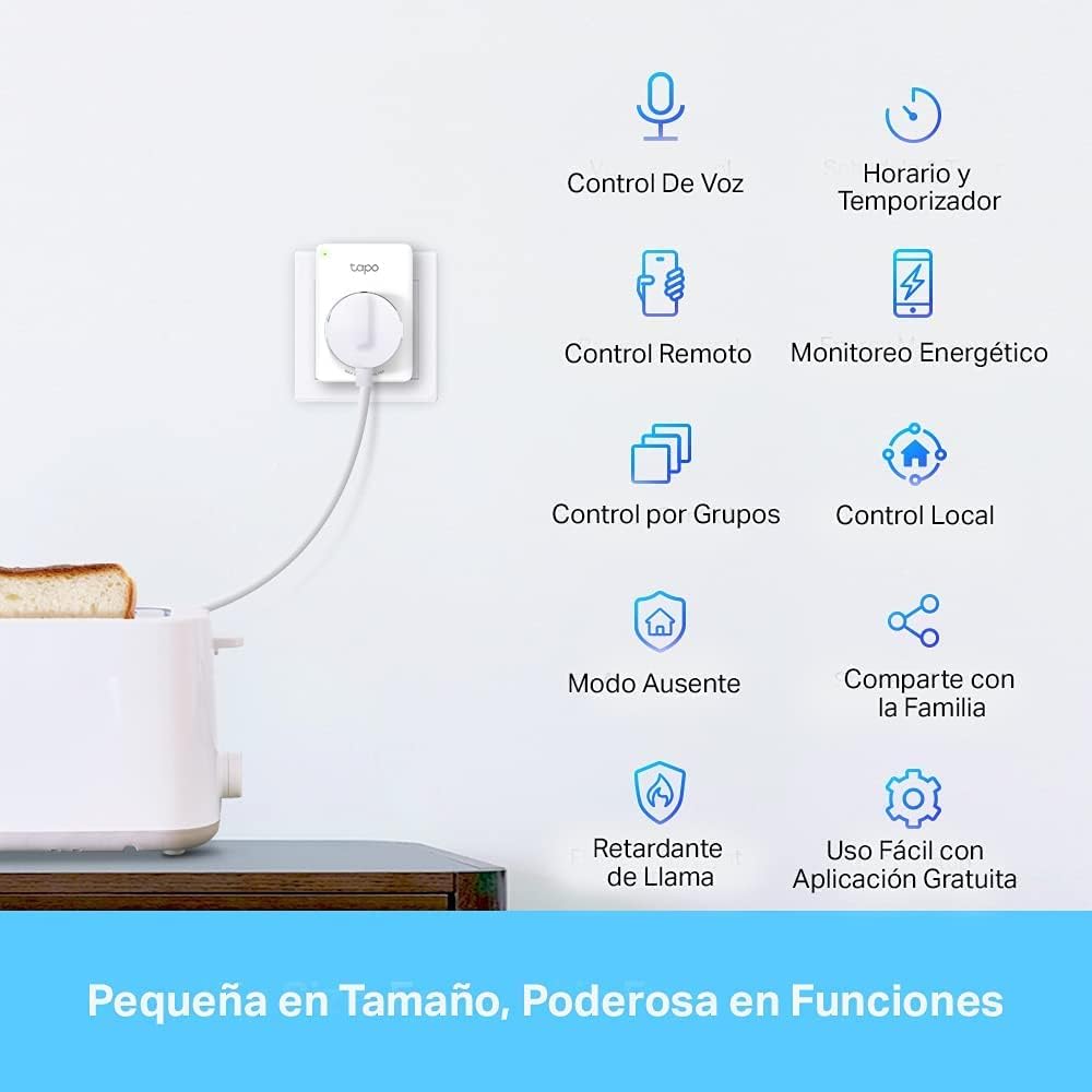 Enchufe Inteligente Wi-Fi con Monitorización de Energía, Pack de 4 | Tapo P110 (4-Pack)