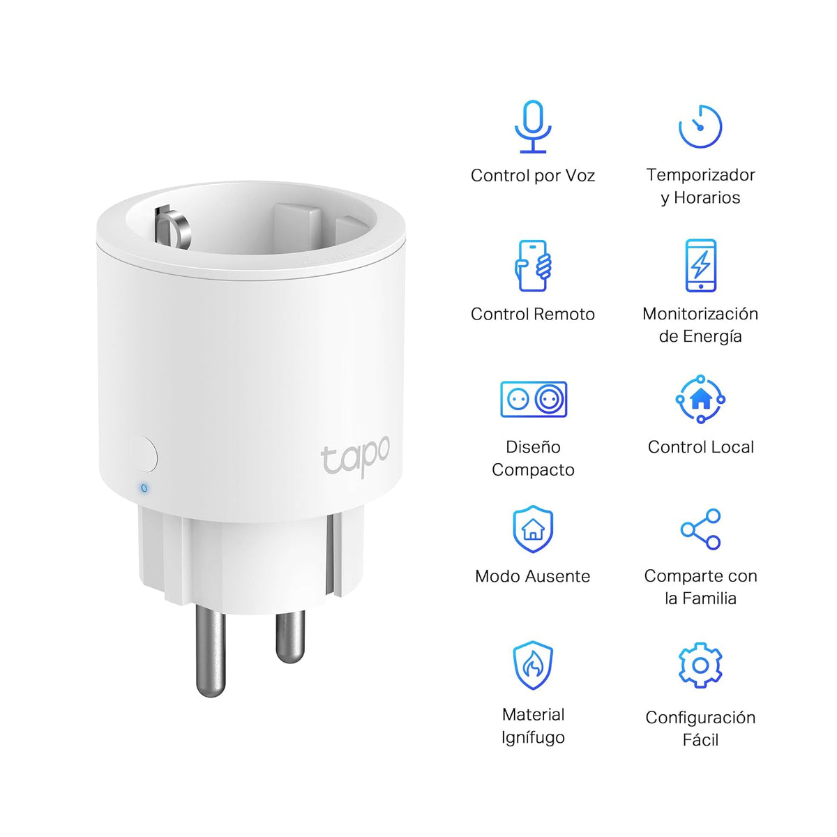 Mini Enchufe Inteligente Wi-Fi con Monitorización de Energía, Pack de 4 | Tapo P115 (4-Pack)