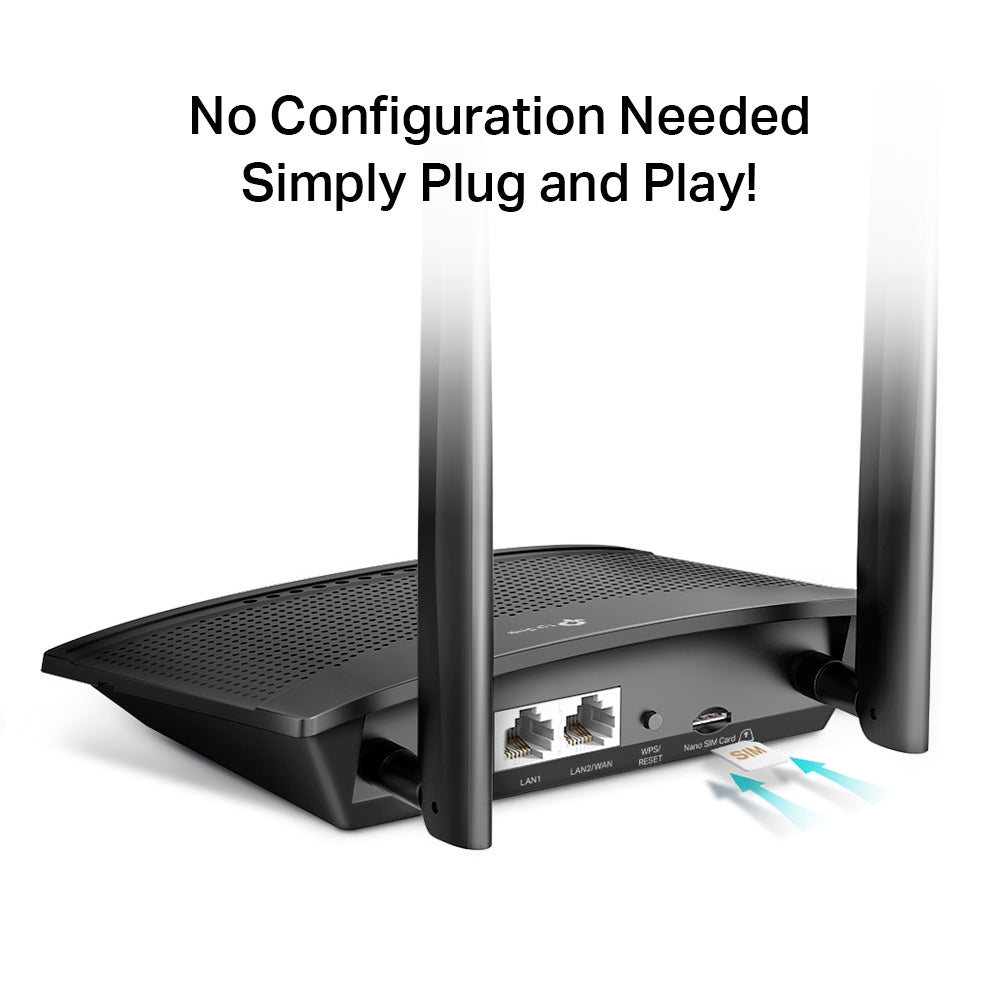 Router 4G LTE N300 con Wi-Fi 4 hasta 150 Mbps | TL-MR110