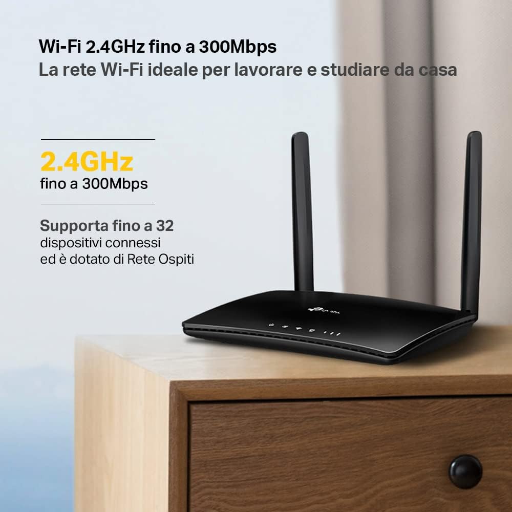 Router 4G LTE N300 con Wi-Fi 4 hasta 150 Mbps | TL-MR6400