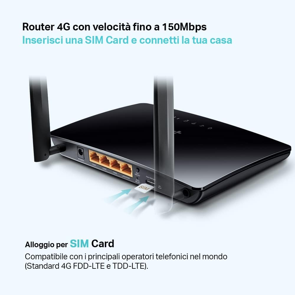 Router 4G LTE N300 con Wi-Fi 4 hasta 150 Mbps | TL-MR6400